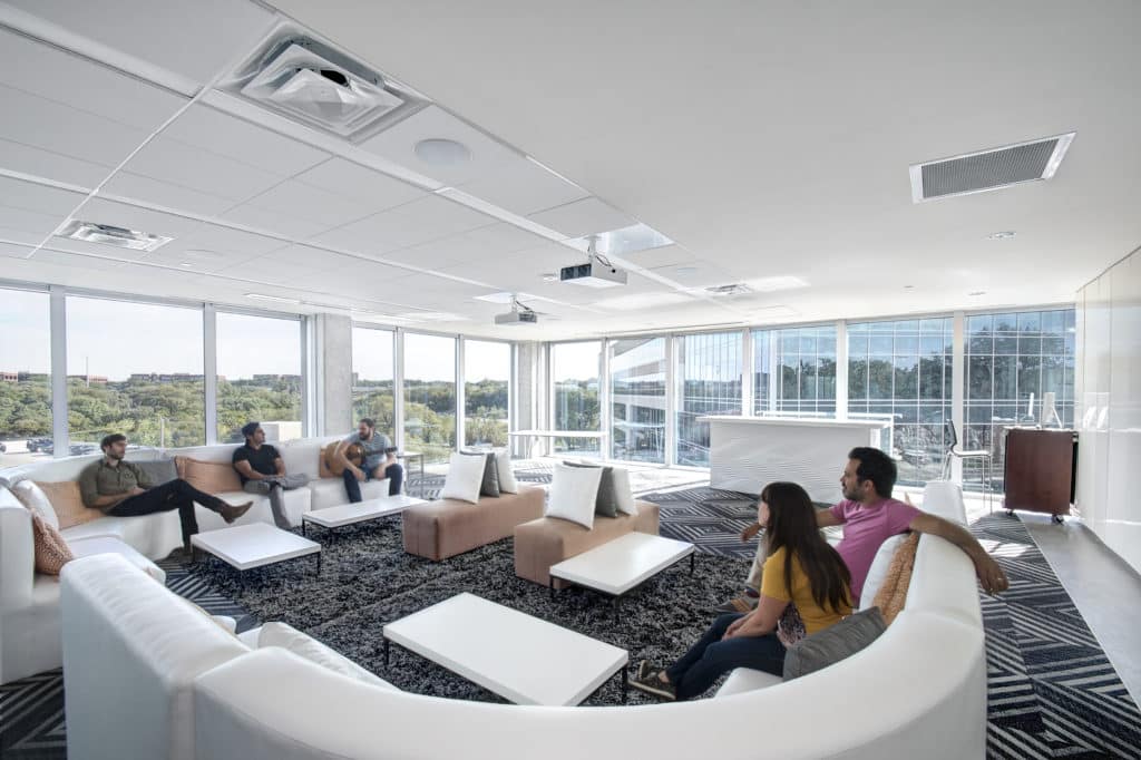 Common Areas in a Dense Office Space 