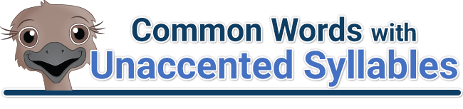 header for common word with unaccented syllables