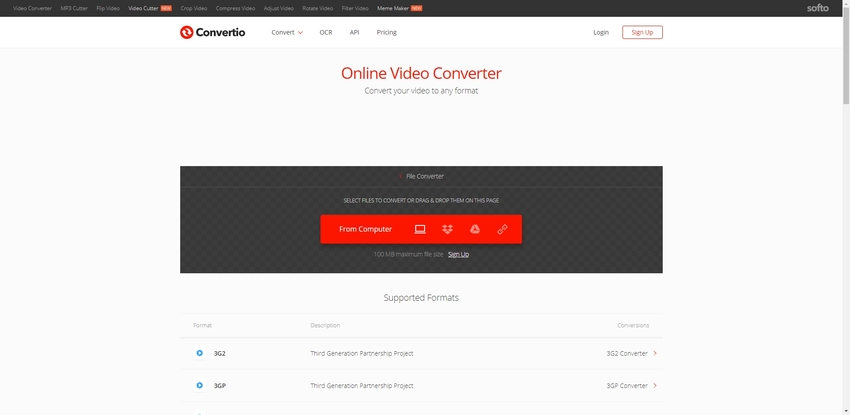 video file conversion-Convertio