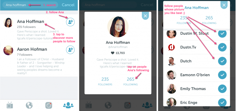 How to find people to follow on Periscope