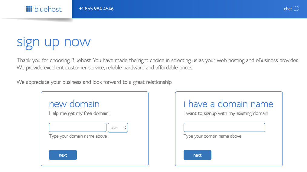 Bluehost Domain