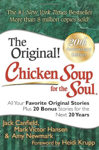 The book cover for chicken soup for the soul.