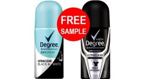 free degree deodorant sample
