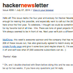 Hacker Newsletter