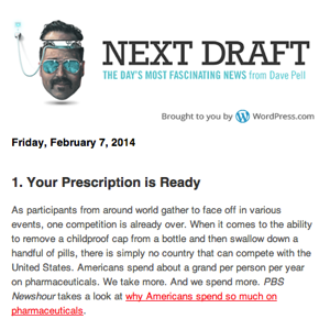 Next Draft email newsletter example